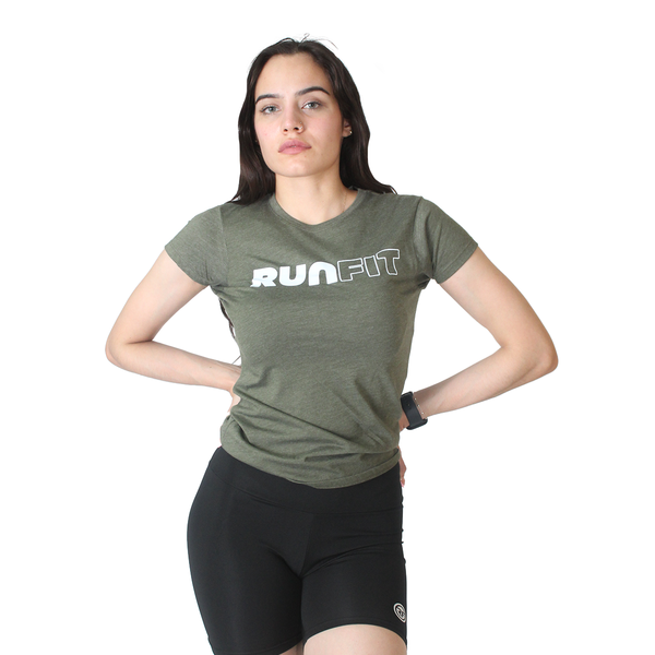 Playera - Basic Runfit verde militar - DAMA